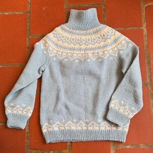Siril Sweater Shop Blue and Cream Kids Sweater